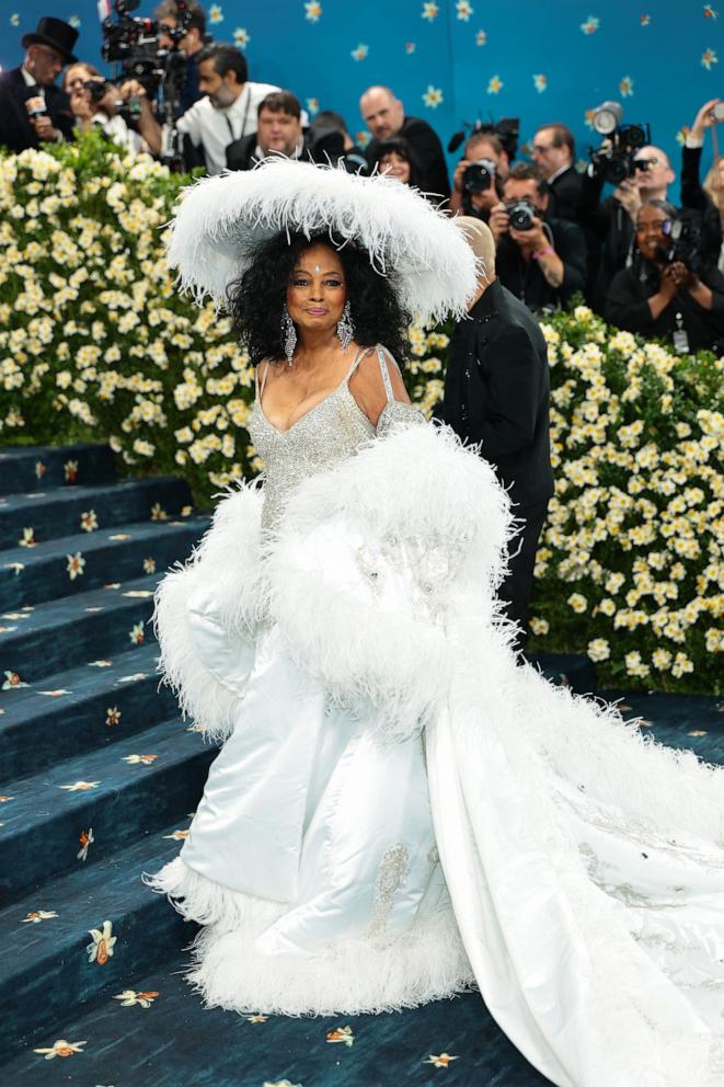 PHOTO: Diana Ross attends the 2025 Met Gala Celebrating "Superfine: Tailoring Black Style" at Metropolitan Museum of Art, May 5, 2025, in New York.