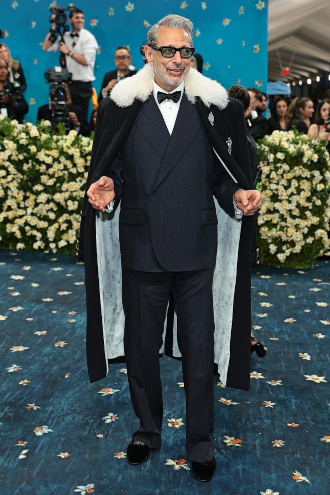 PHOTO: Jeff Goldblum attends the 2025 Met Gala Celebrating "Superfine: Tailoring Black Style" at Metropolitan Museum of Art, May 5, 2025, in New York.