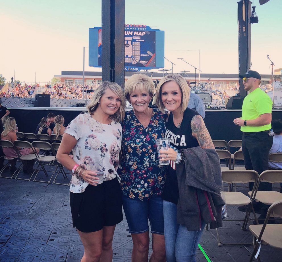 PHOTO: Bobbee Rudy along with her daughter Aarika Walker and niece Kristen Wilkerson at the Garth Brooks concert in Boise.