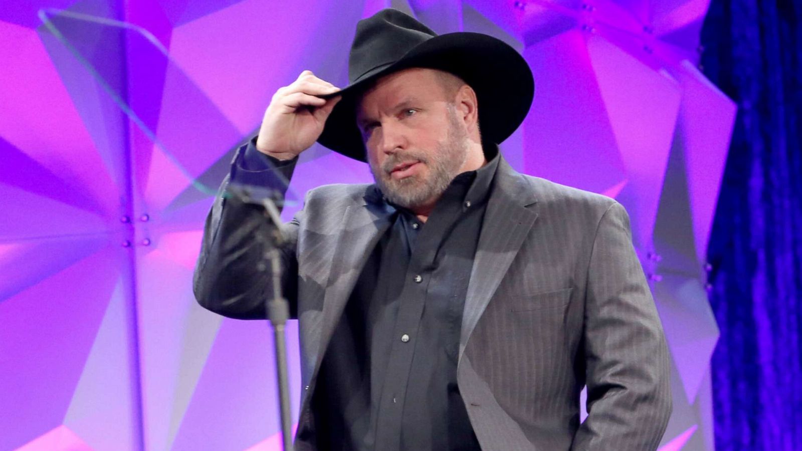 PHOTO: Garth Brooks speaks onstage at The 2020 NAMM Show on in Anaheim, Calif., Jan. 17, 2020.