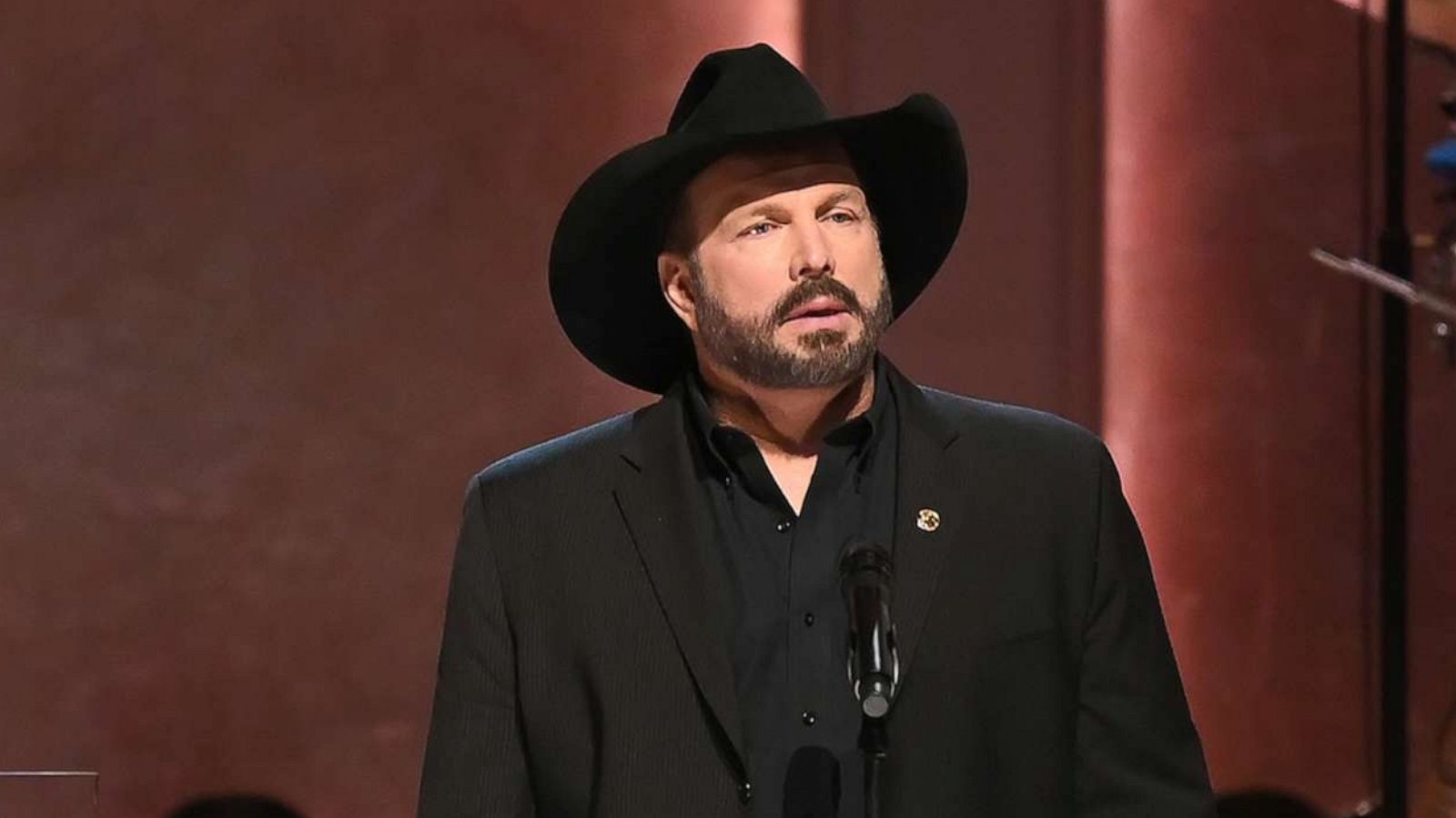 PHOTO: In this March 4, 2020, file photo, Garth Brooks is shown accepting the Gershwin Prize at The Library of Congress Gershwin Prize tribute concert in Washington, DC.