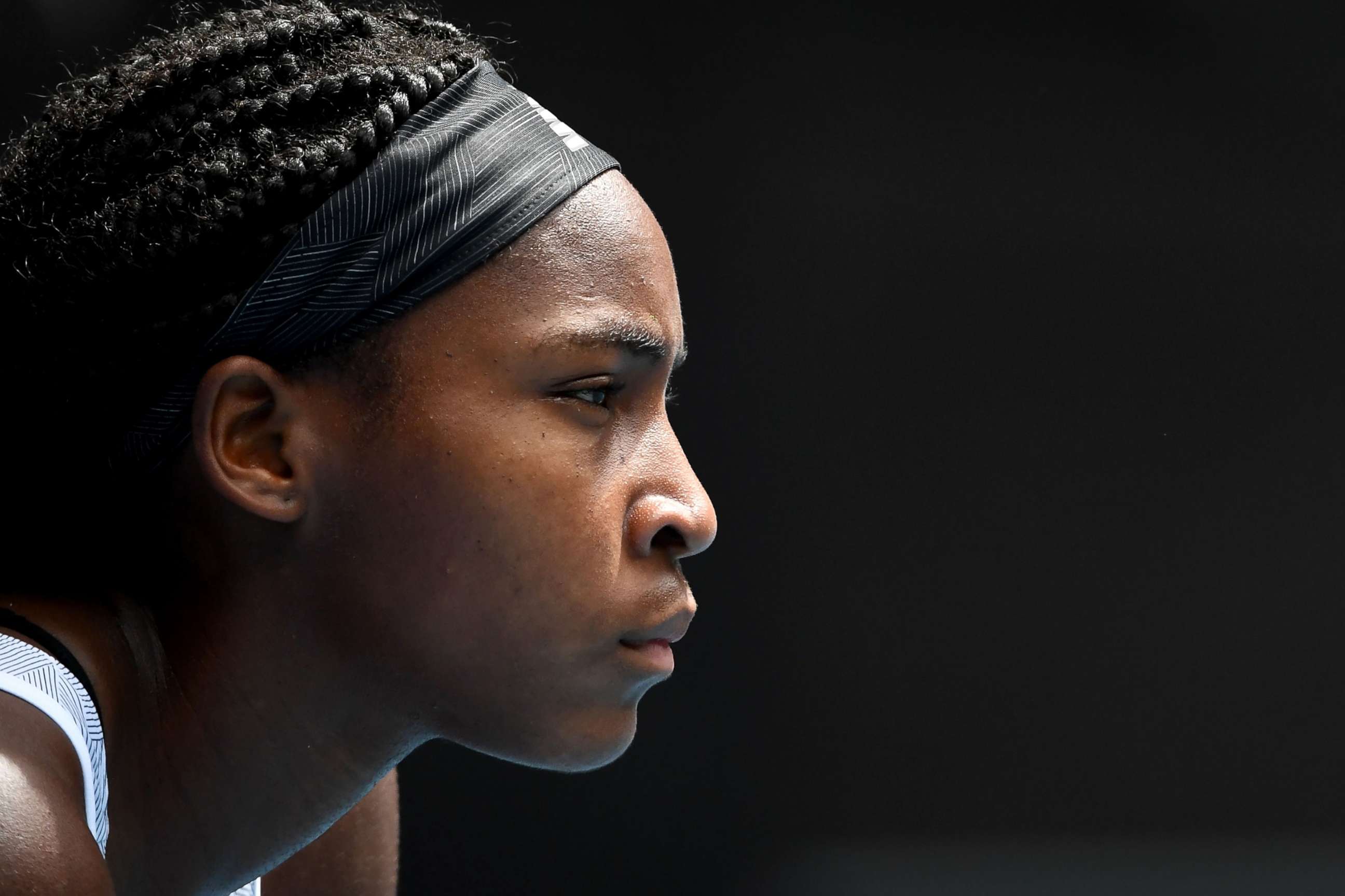 PHOTO: Coco Gauff at the Australian Open tennis tournament in Melbourne on Jan. 26, 2020.