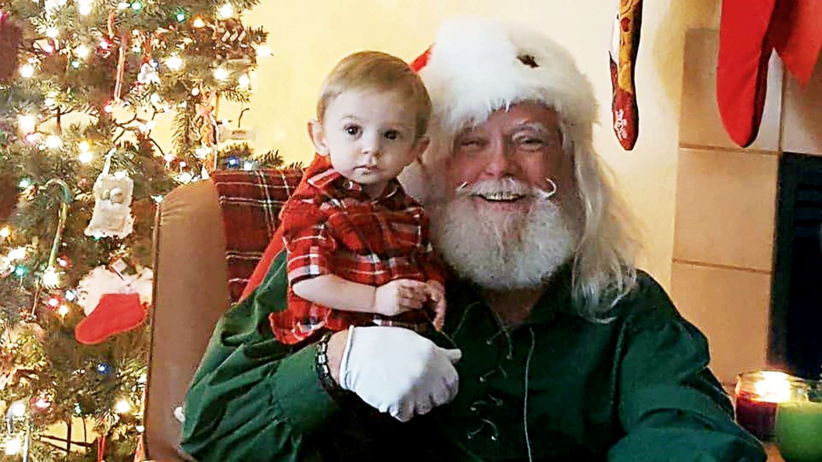 PHOTO: Gavin Bond received a visit from Santa in 2017. It is not possible for Gavin to leave his home for a typical Santa visit.