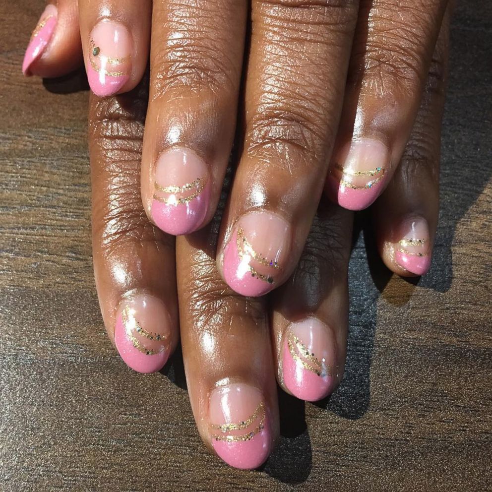PHOTO: Negative space nails are taking over Instagram.