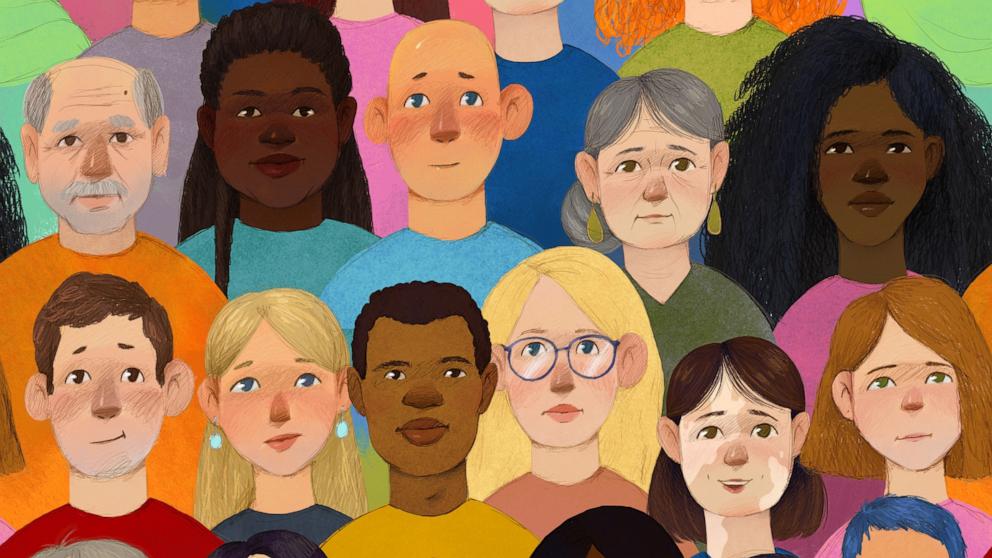 PHOTO: An illustration featuring a diverse group of people from different ages and backgrounds.