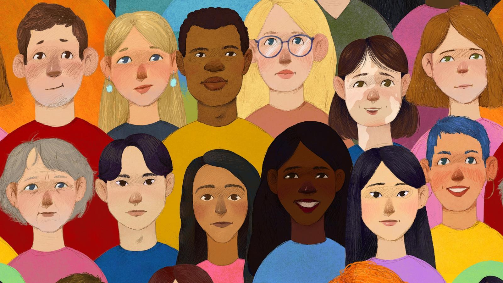 PHOTO: An illustration featuring a diverse group of people from different ages and backgrounds.