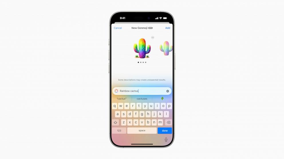 PHOTO: Apple unveils it's new "Genmoji" feature that allows users to create their own emojis with the help of Apple Intelligence. 