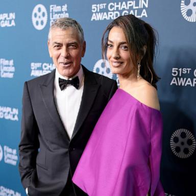 PHOTO: George Clooney and Amal Clooney attend the 51st Chaplin Award Gala honoring George Clooney at Alice Tully Hall, Lincoln Center on April 27, 2026 in New York City.