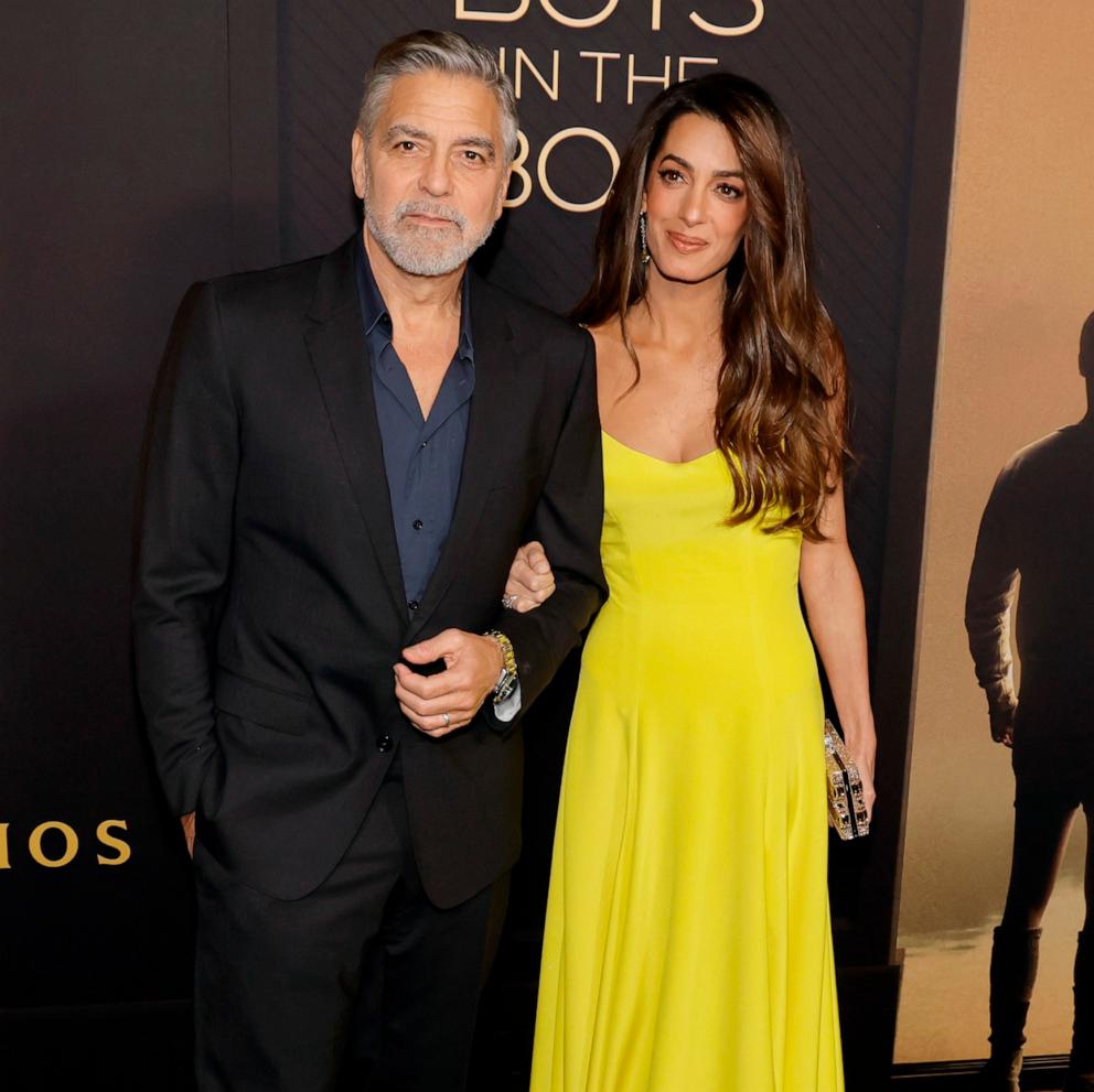 Amal and George Clooney shine in style for 'The Boys in the Boat' premiere  - Good Morning America