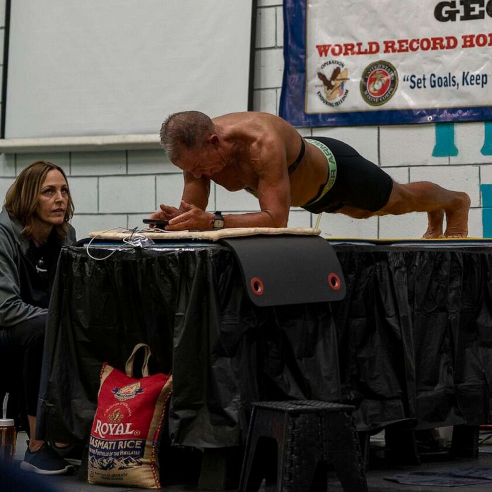 VIDEO: 62-year-old man breaks world record with 8-hour plank 