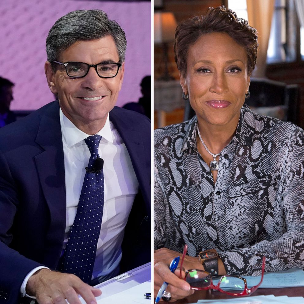 PHOTO: George Stephanopoulos and Robin Roberts are pictured in a composite file image.