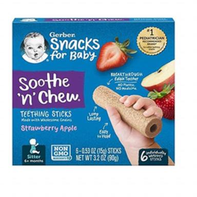 PHOTO: Gerber is recalling and discontinuing boxes of their flavored Soothe N Chew® teething sticks due to a potential choking hazard for babies and children.