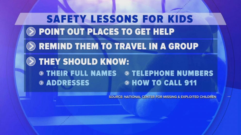 PHOTO: A graphic explains safety lessons for kids.