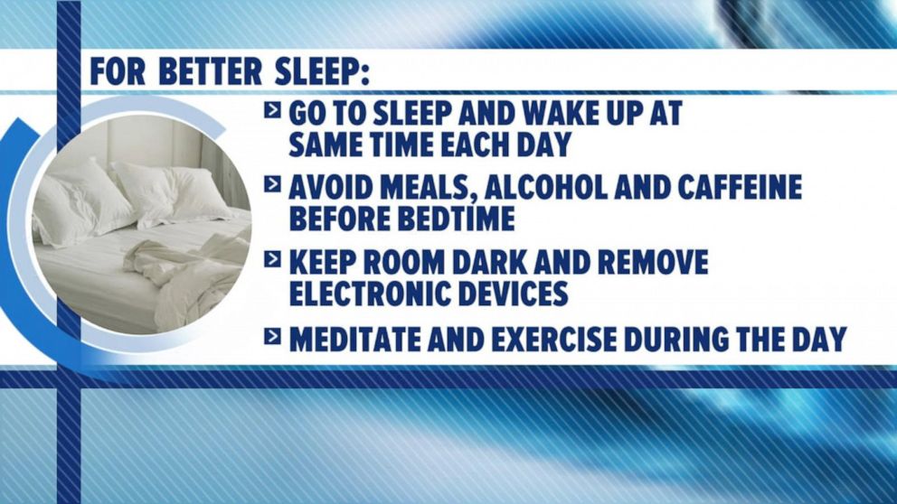 PHOTO: Four tips for better sleep.