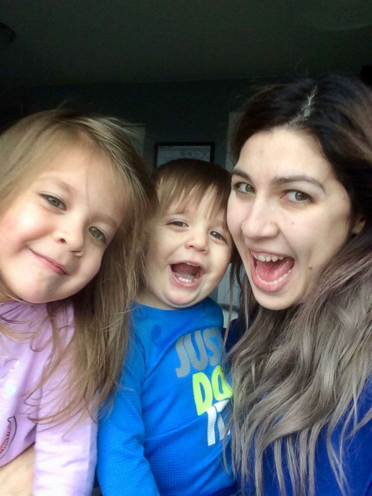 PHOTO: Maritza Dominguez with her children Avery and Lincoln.
