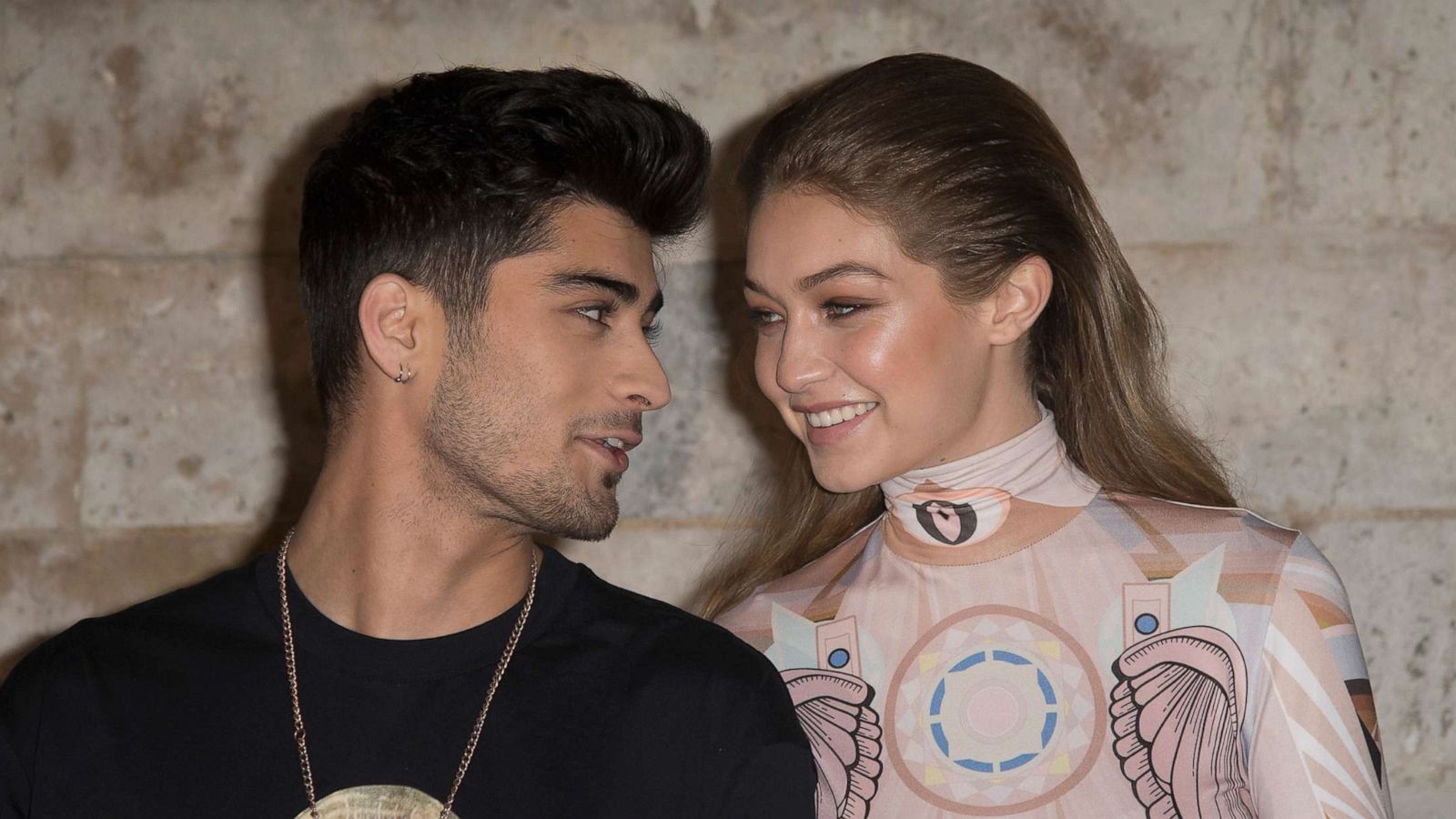 PHOTO: Zayn Malik and Gigi Hadid attend the Givenchy show as part of the Paris Fashion Week Womenswear Spring/Summer 2017, Oct. 2, 2016, in Paris.