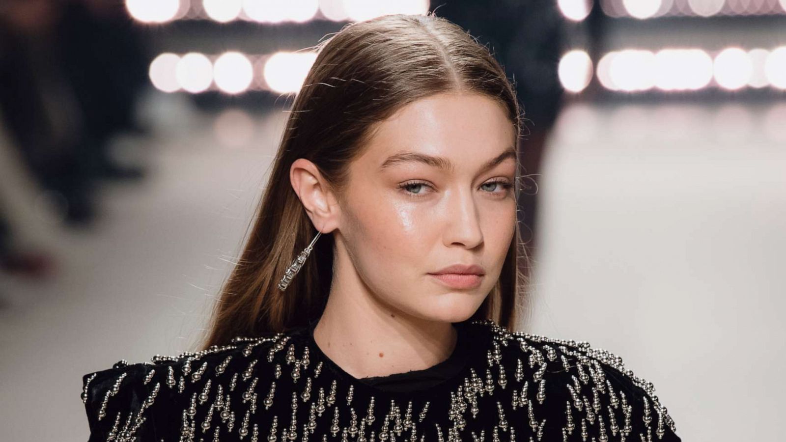 PHOTO: Gigi Hadid walks the runway during Paris Fashion Week, Feb. 27, 2020, in Paris.