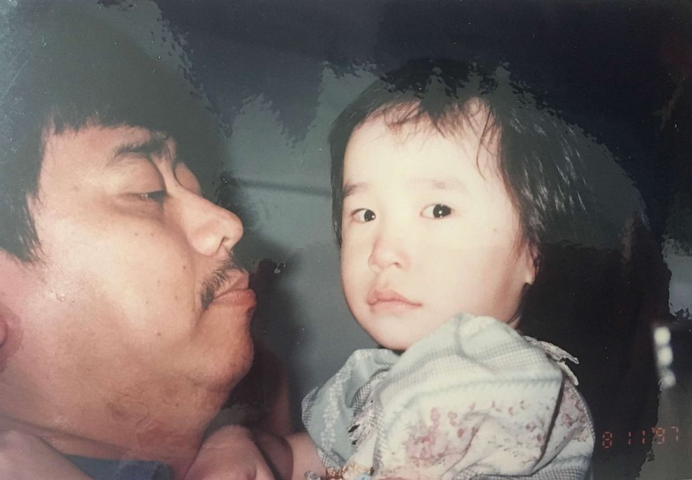 PHOTO: Deborah Gilbert and her father in a photo from her childhood.