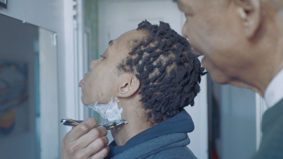 PHOTO: An emotional new ad from Gillette features a father teaching his transgender son how to shave for the first time. 