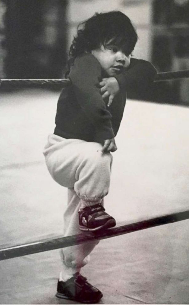 PHOTO: Gina Rodriguez, age 3, at a boxing ring.
