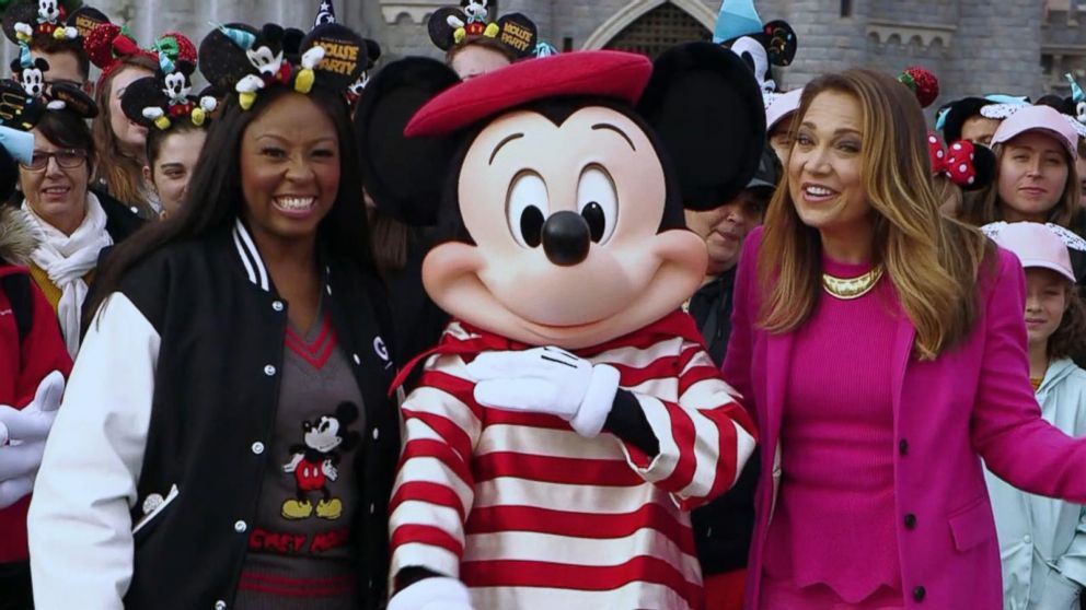 PHOTO: ABC News' Ginger Zee and Disney super fan, Patrice Jenkins, a teacher from Hinsdale, Illinois, visit Disneyland Paris. 