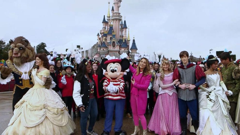 PHOTO: ABC News' Ginger Zee and Disney super fan, Patrice Jenkins, a teacher from Hinsdale, Illinois, visit Disneyland Paris. 