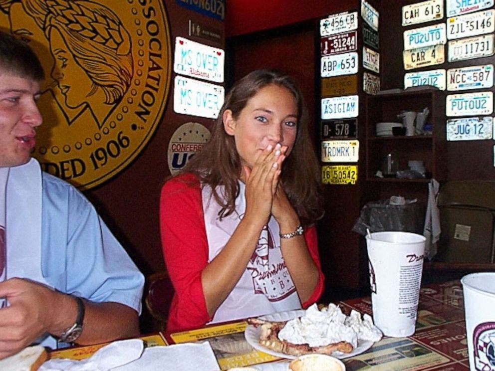 PHOTO: Ginger is pictured eating BBQ ribs for the first time.