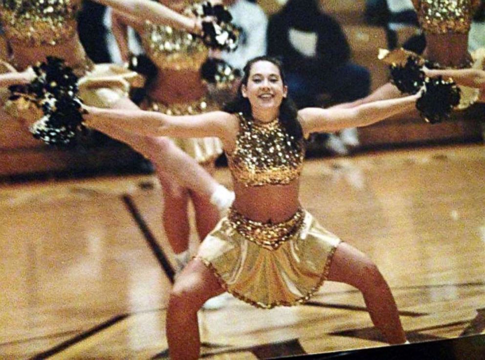 PHOTO: Ginger Zee performing with her college pom squad freshman year.