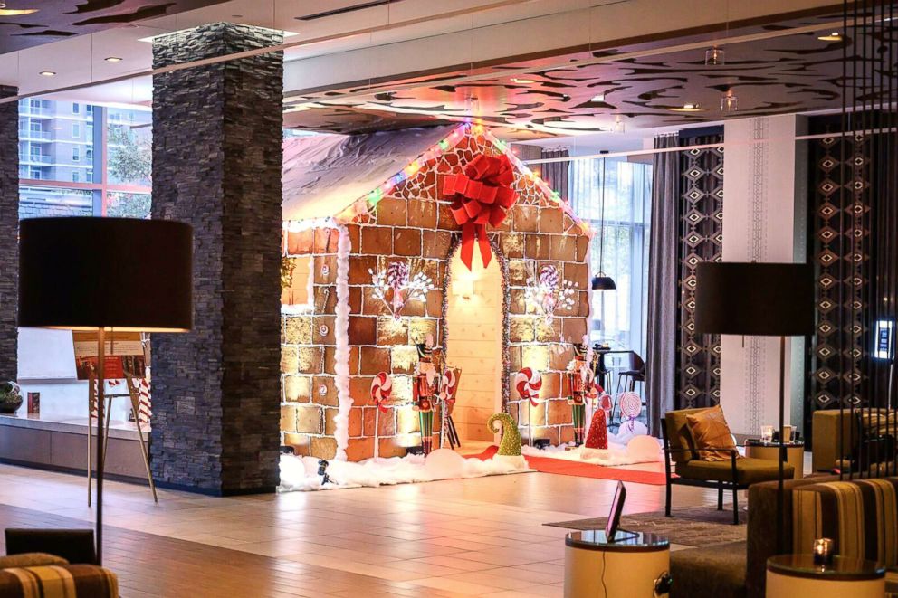 PHOTO: The gingerbread house at Westin Austin's Stella San Jac restaurant is made of 900 pounds of flour.