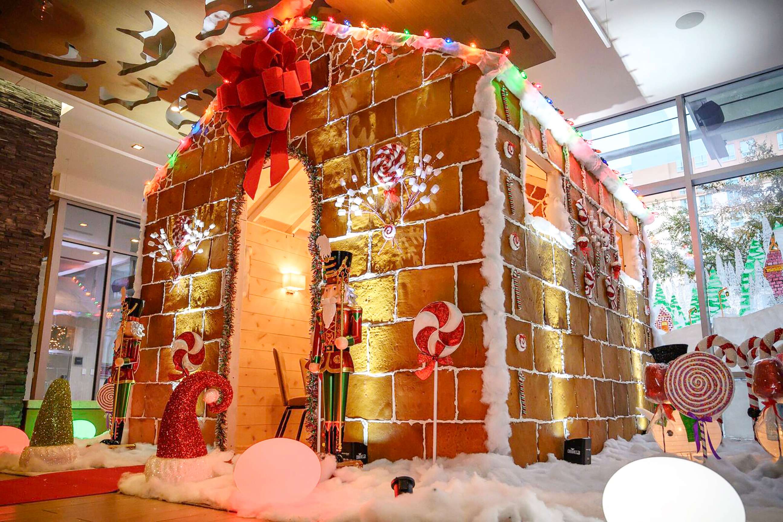 PHOTO: The team at Westin Austin's Stella San Jac restaurant began building the gingerbread house in October.