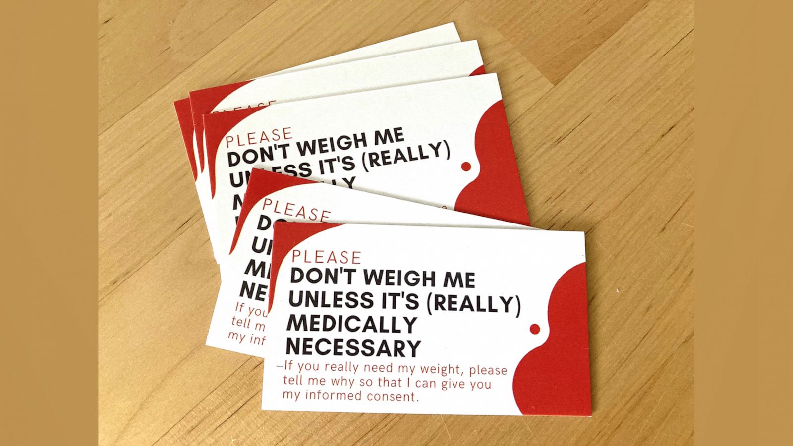 Weigh cards designed to empower people to skip the scale at the doctor's - Good Morning America