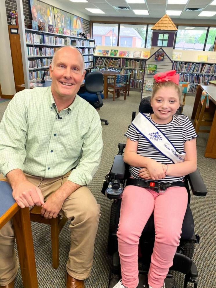 PHOTO: A 12-year-old girl Zoey Harrison from Michigan is fighting for new legislation to make public restrooms more handicapped accessible. Zoey met with Congressman John Moolenaar and presented her ideas.