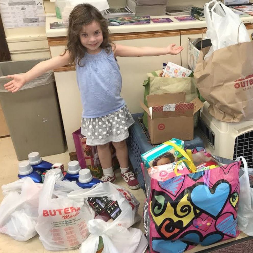 VIDEO: Girl, 4, named Florence helps victims of Hurricane Florence