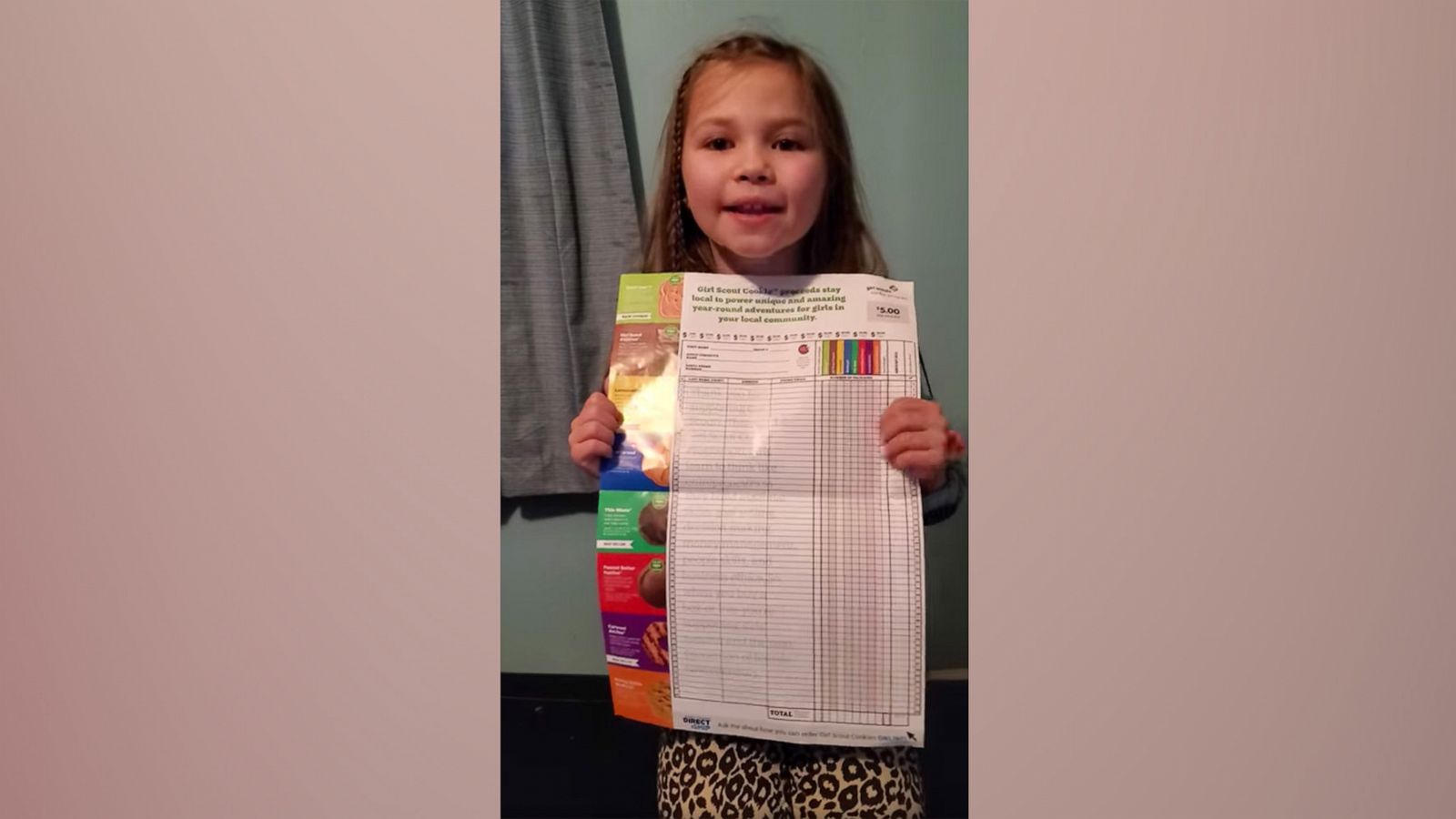 PHOTO: Kadence, a Girl Scout in Michigan, gave a sales pitch as she aimed to sell 2,000 boxes of Girl Scout cookies.