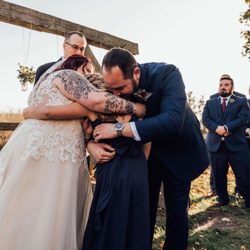 VIDEO: Groom reads tearful vows to stepdaughter as he marries her mom