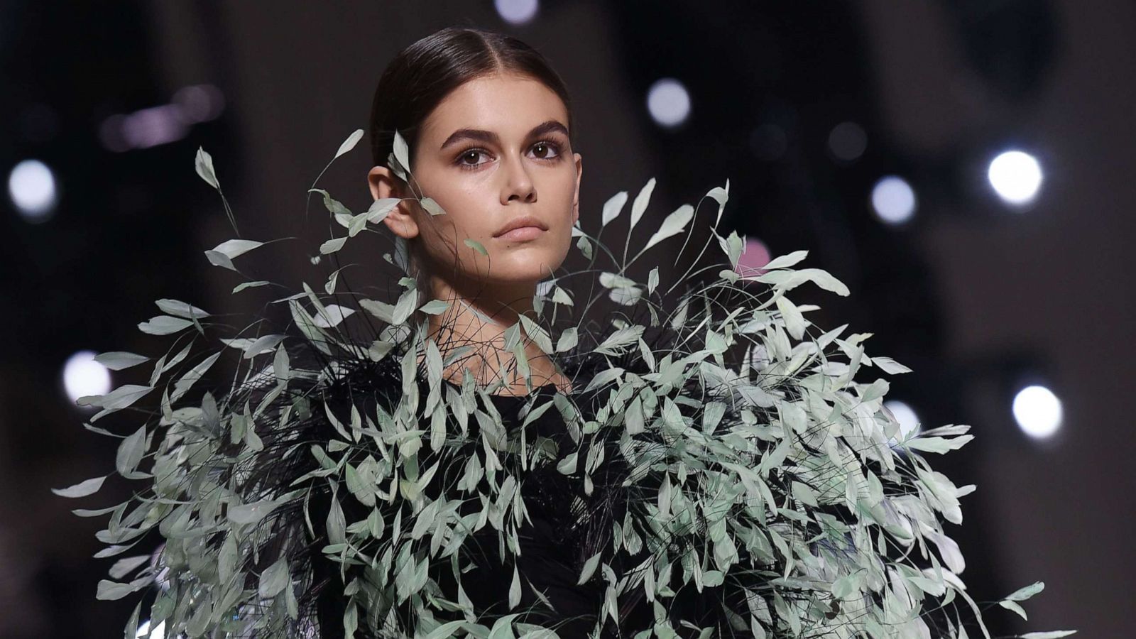 PHOTO: A model presents a creation by Givenchy during the Women's Fall-Winter 2019/2020 Haute Couture collection fashion show in Paris, on July 2, 2019.