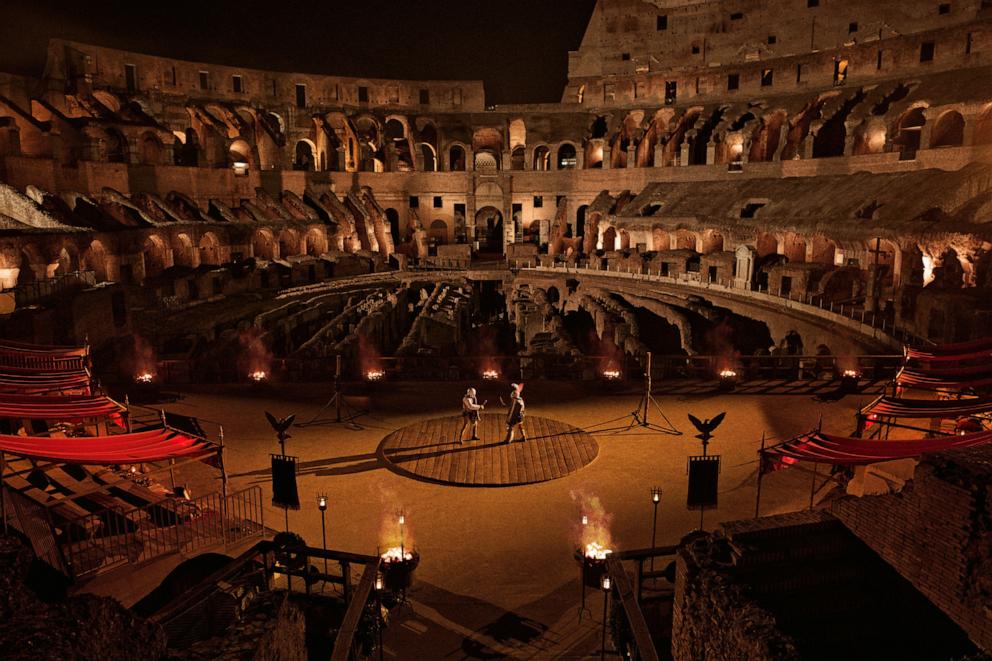 PHOTO: Airbnb is inviting guests inside the Colosseum after dark to partake in a unique and authentic gladiator experience.