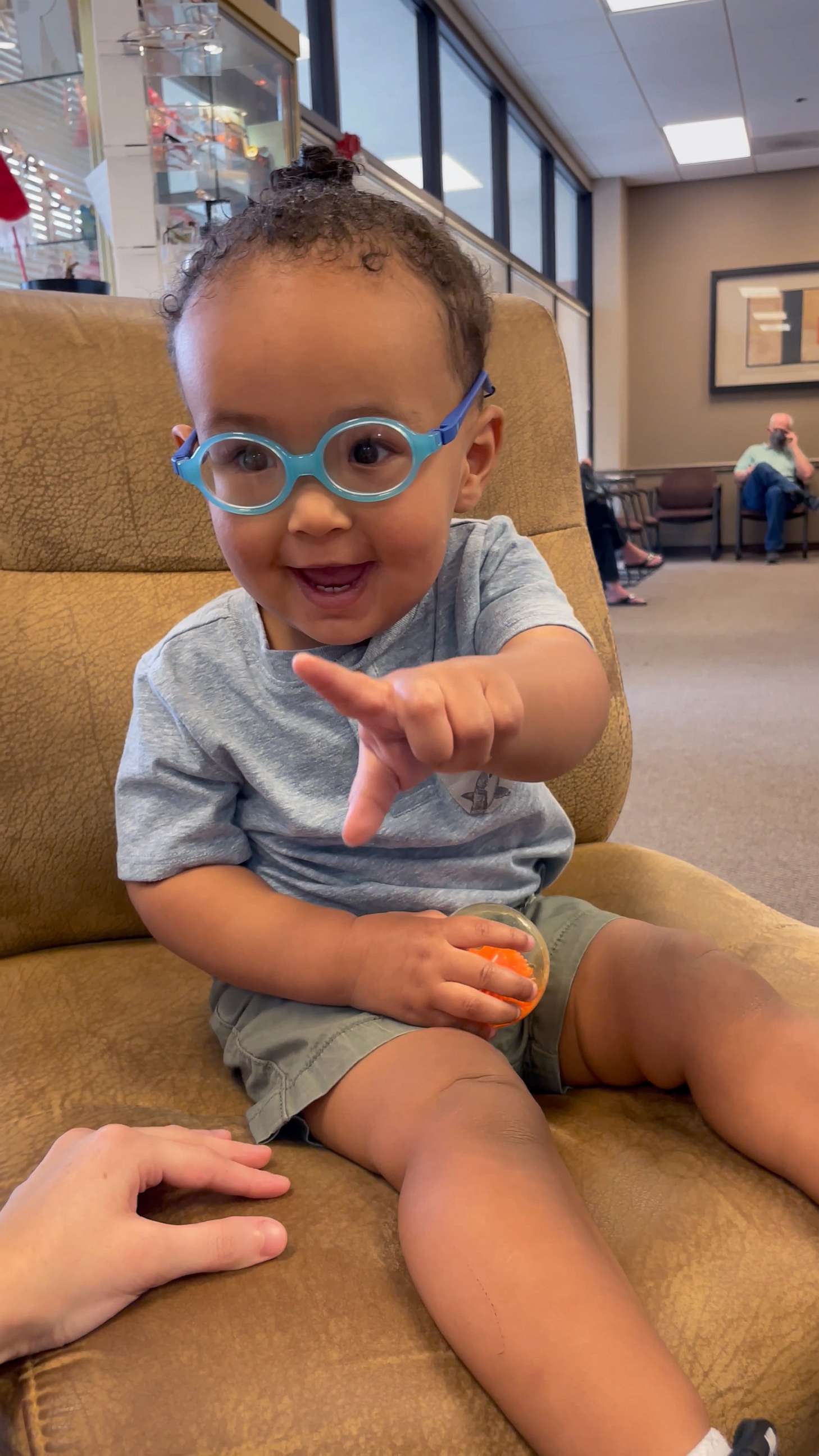 PHOTO: Keaton, a 16-month-old from Sugar Land, Texas, had an adorable reaction when wearing prescription glasses for the first time.