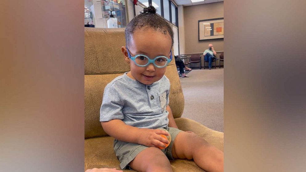 PHOTO: Keaton, a 16-month-old from Sugar Land, Texas, had an adorable reaction when wearing prescription glasses for the first time.