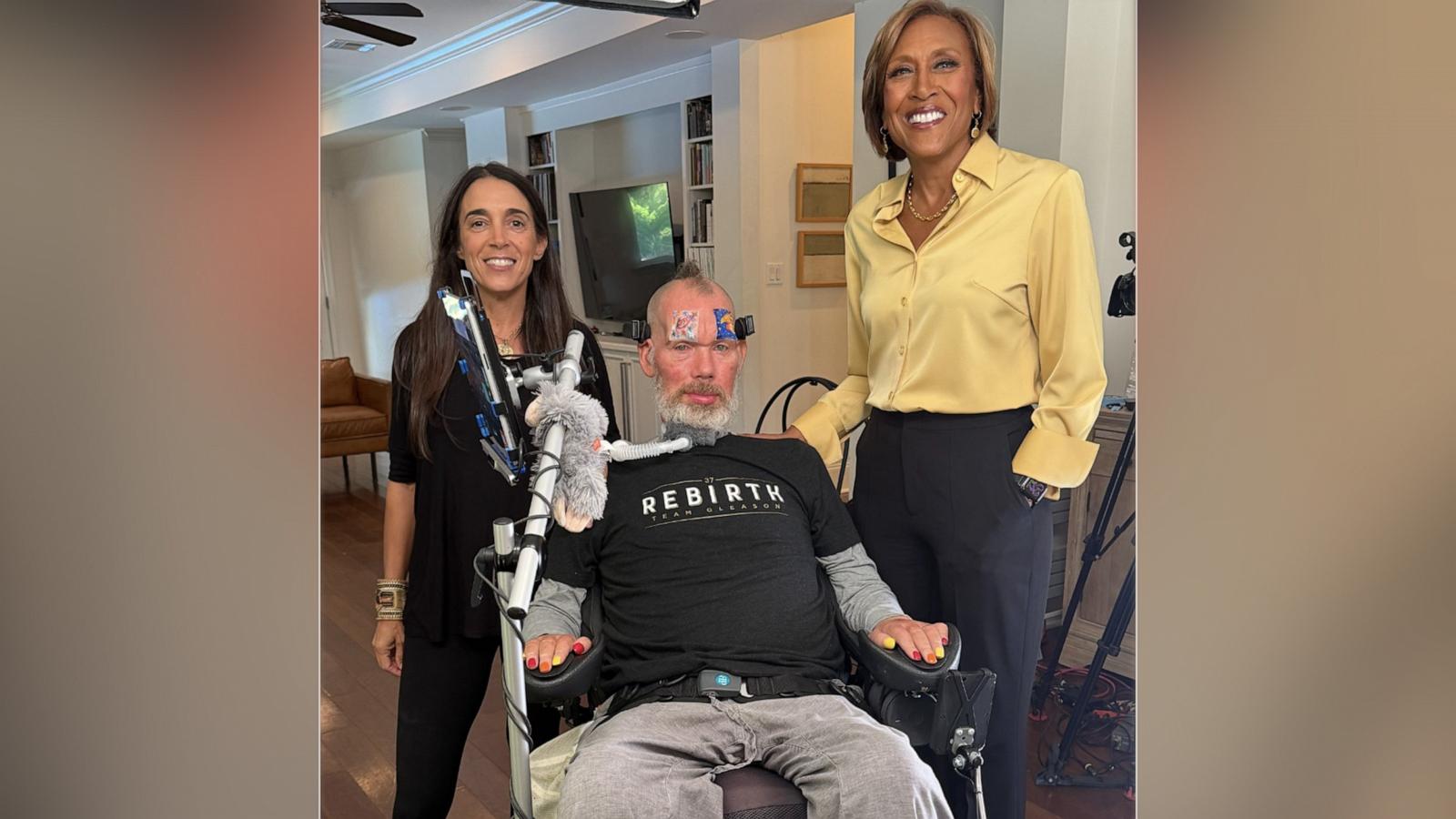 PHOTO: Former New Orleans Saints safety Steve Gleason opens up to ABC News' Robin Roberts about living with ALS, a progressive disease.