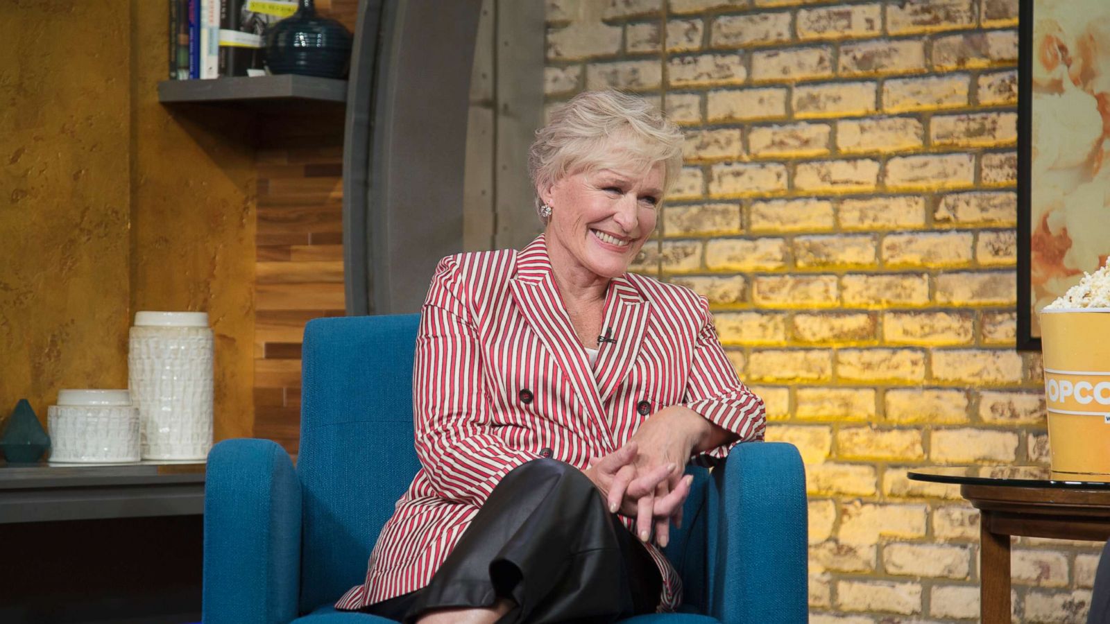 PHOTO: Glenn Close appears on "Popcorn with Peter Travers" at ABC News studios, Aug. 6, 2018, in New York City.