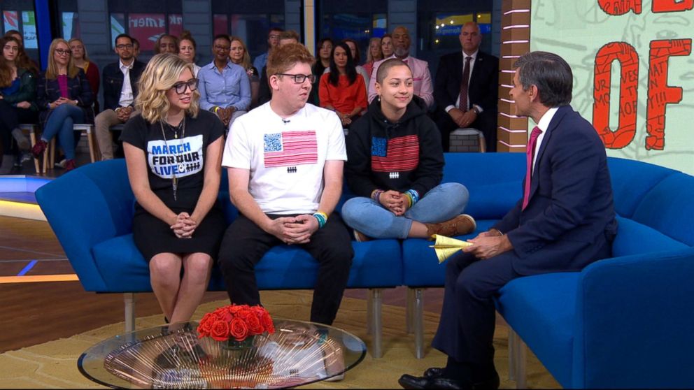 PHOTO: Delaney Tarr, Matt Deitsch and Emma Gonzalez have written the new book "Glimmer of Hope: How Tragedy Sparked A Movement," the official story of organizing that march in the days after the horrific shooting in Parkland, Fla.