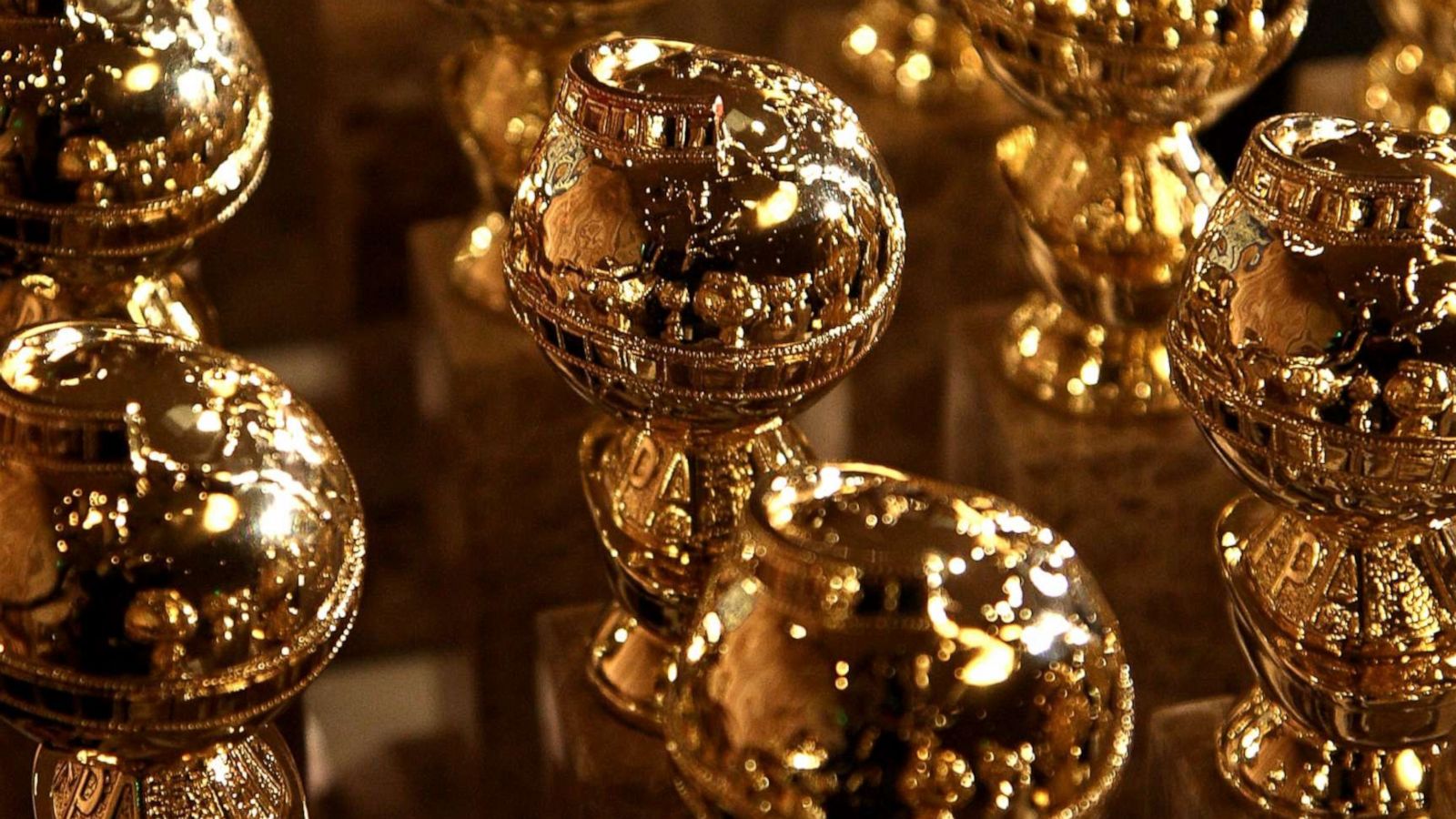 PHOTO: Golden Globe statuettes are on display during an unveiling by the Hollywood Foreign Press Association at the Beverly Hilton Hotel, Jan. 6, 2009, in Beverly Hills, Calif.