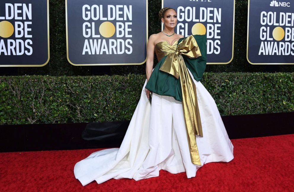 PHOTO: Jennifer Lopez arrives for the 77th annual Golden Globe Awards on Jan. 5, 2020, in Beverly Hills, Calif.