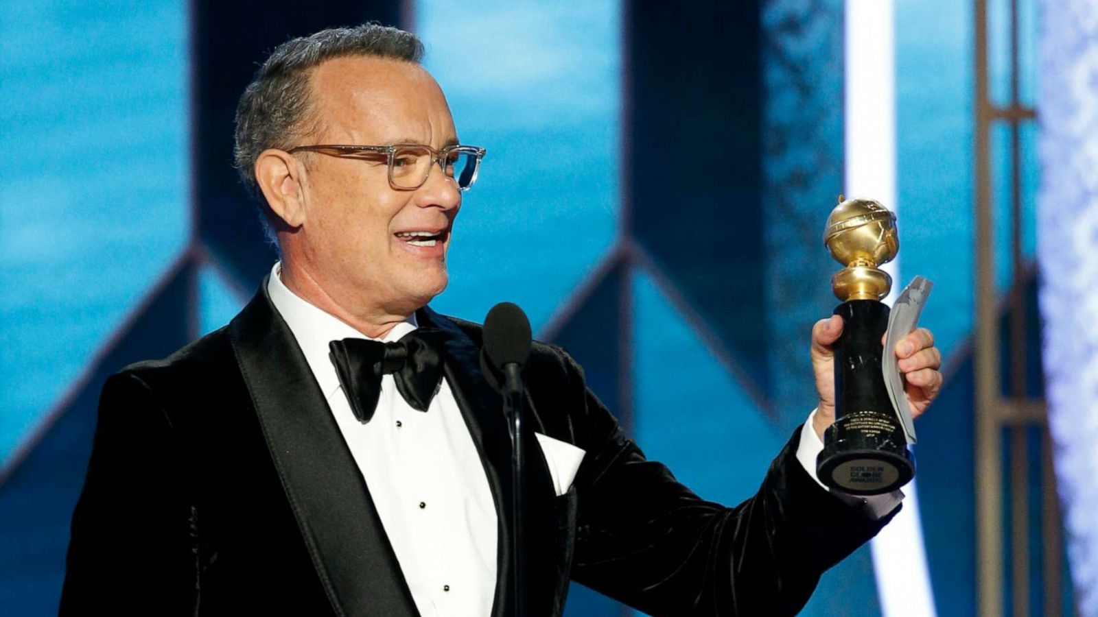 PHOTO: Tom Hanks accepts the CECIL B. DEMILLE AWARD onstage during the 77th Annual Golden Globe Awards at The Beverly Hilton Hotel on Jan. 5, 2020, in Beverly Hills, Calif.