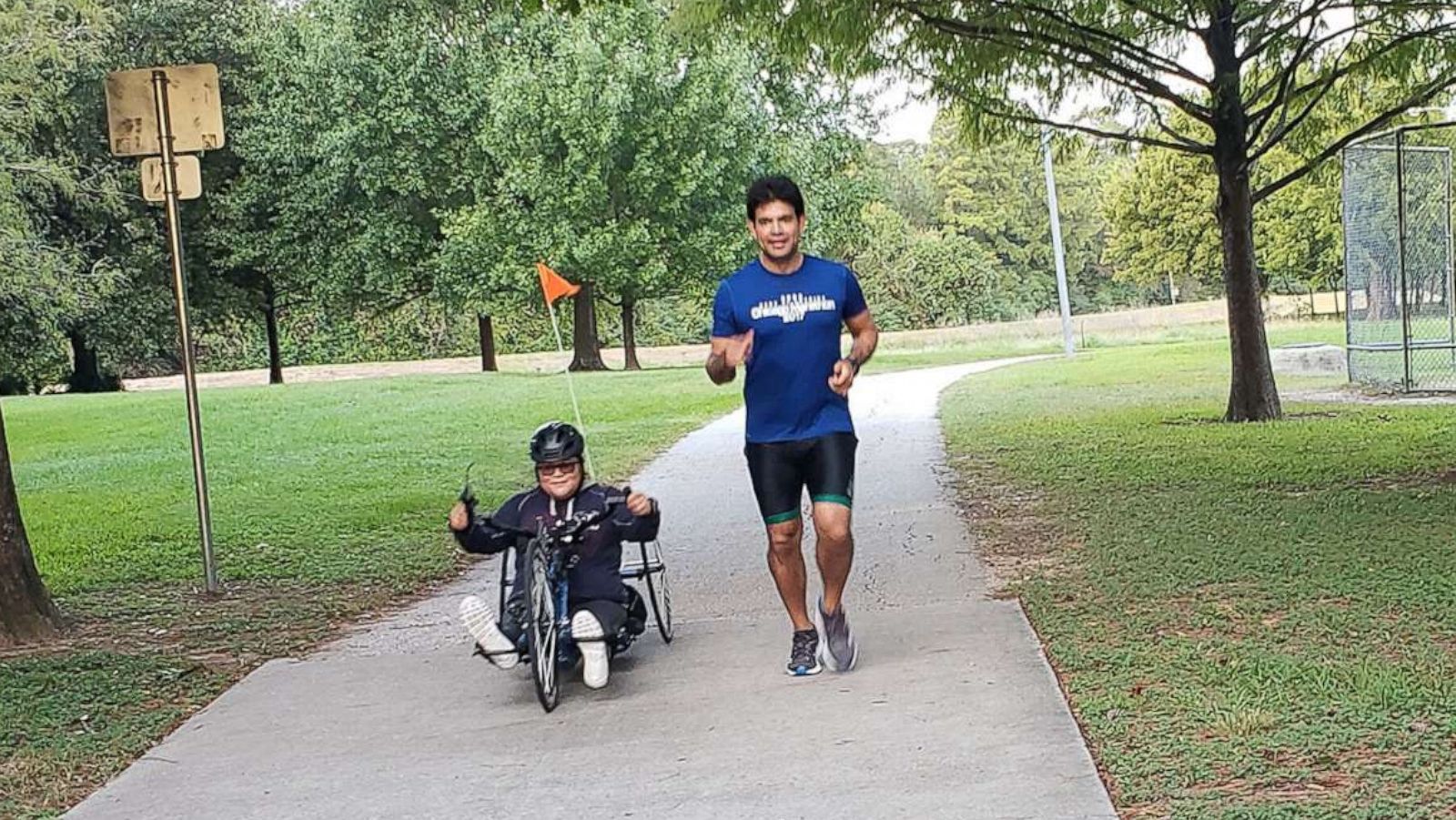 PHOTO: Juan Sorto and Gloria Suarez train together for the 2019 New York City Marathon.