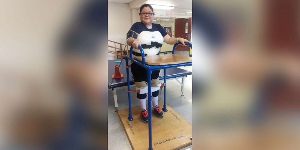PHOTO: Gloria Suarez continues her rehabilitation after being paralyzed nearly five years ago.
