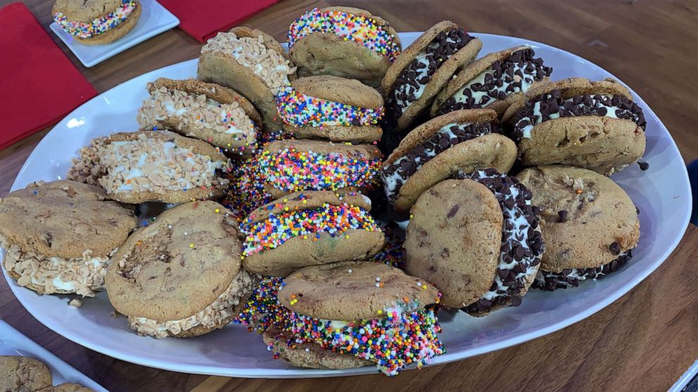 PHOTO: Food Network's Sunny Anderson's eggnog ice cream sandwiches and trough cookies.