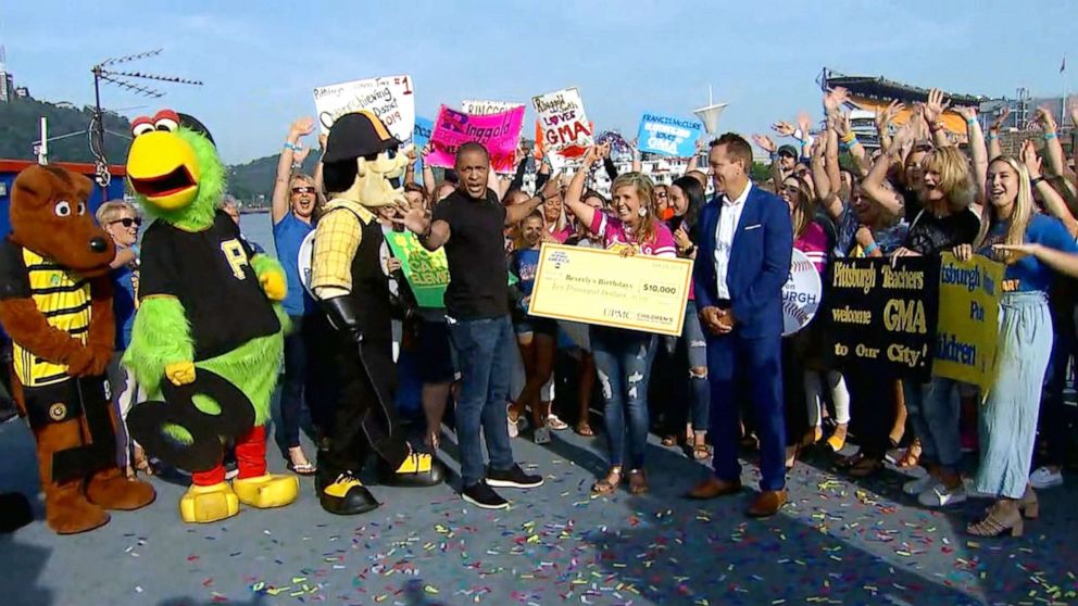 PHOTO: Megs Yun, the founder of Beverly's Birthdays, received a $10,000 donation live on "Good Morning America."
