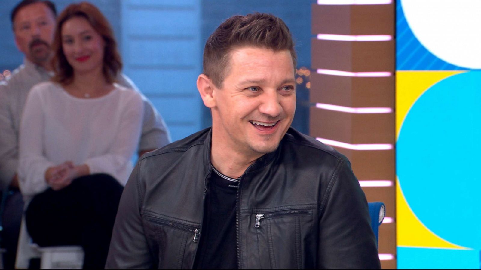 PHOTO: Jeremy Renner appears on "Good Morning America," April, 24, 2019.